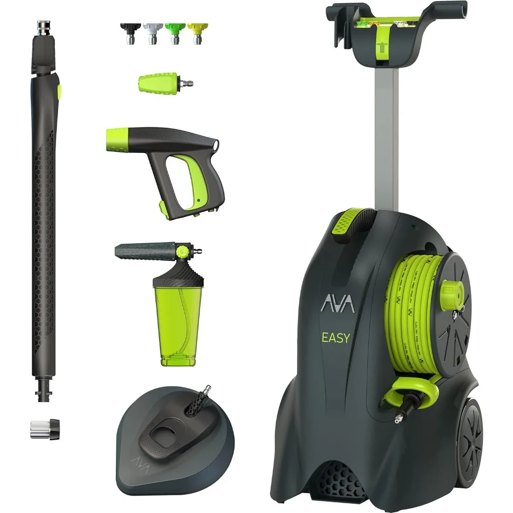 

Мойка высокого давления AVA Easy P50 XL, максимальный PSI, 1,85 макс. галлонов в минуту, 1800 Вт, мощная мойка для автомойки, включая пенную пушку премиум-класса, Sli