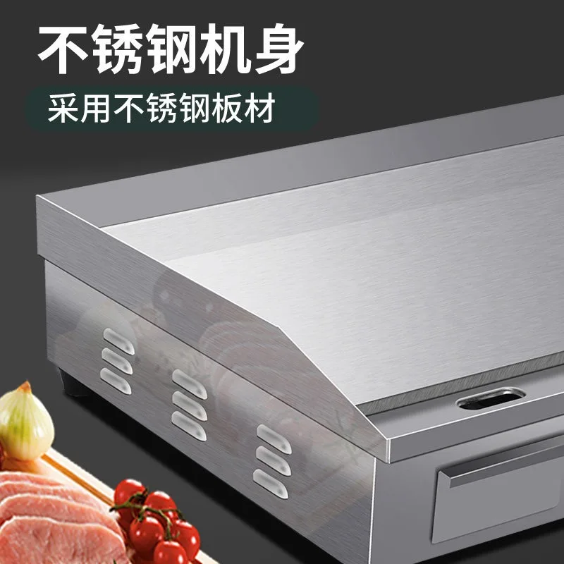 Electric Flat Top Grill Electric Countertop Griddle Grill Stainless Steel Flat Griddle Hotplate BBQ Kitchen