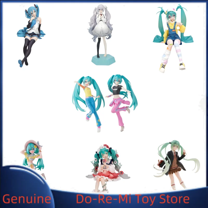 2025年新作-本物-アニメ-フィギュア-初音ミク-インスタントラーメン-プレッシャー水着-スクールユニフォーム-シーン-アクションフィギュア-収集玩具