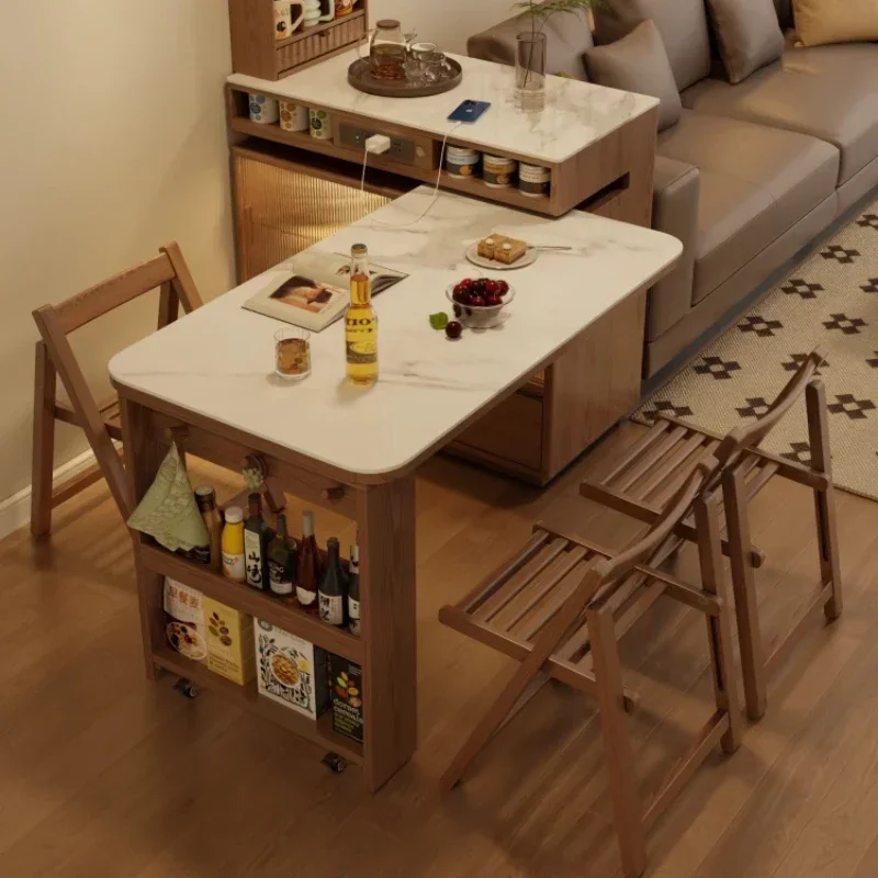 Lazy Design Functional Tables Luxury Nordic Replica Center Extensible Dining Tables Chairs Designer Muebles Trendy Furniture