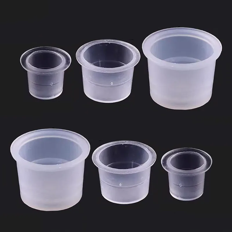 100 قطعة S/M/L البلاستيك Microblading المتاح الوشم الحبر الكؤوس الصباغ الدائم واضح غطاء الحاويات الوشم ملحق WSPJ04 #2