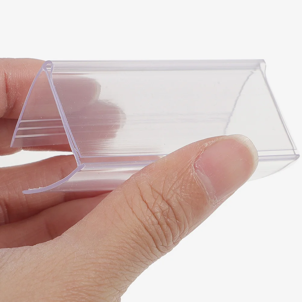 60 قطعة حامل شارة السعر الشفاف حامل عرض اللافتات لمحلات البيع بالتجزئة في السوبر ماركت حامل اللافتات