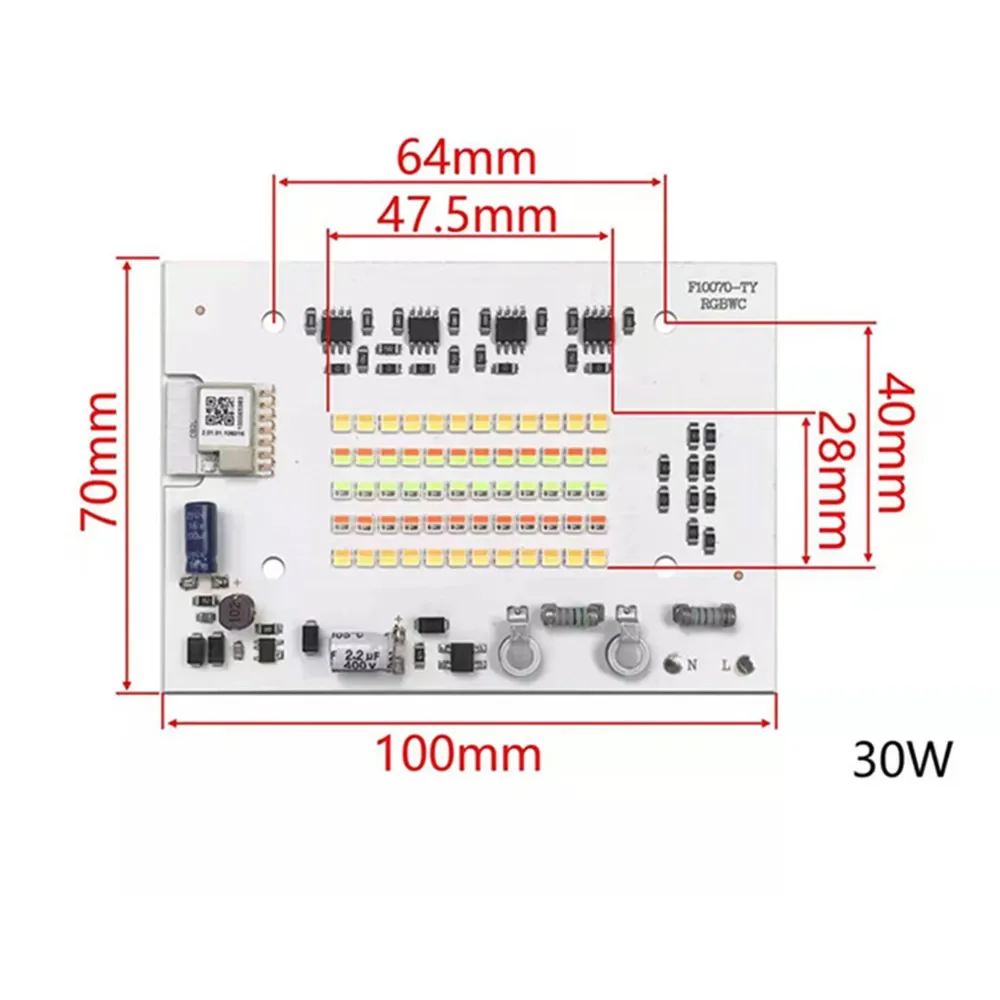 LED Lamp Chips 220V SMD Bulb 2835 Smart IC Led Light Input 30W 50W 100W For Outdoor FloodLight