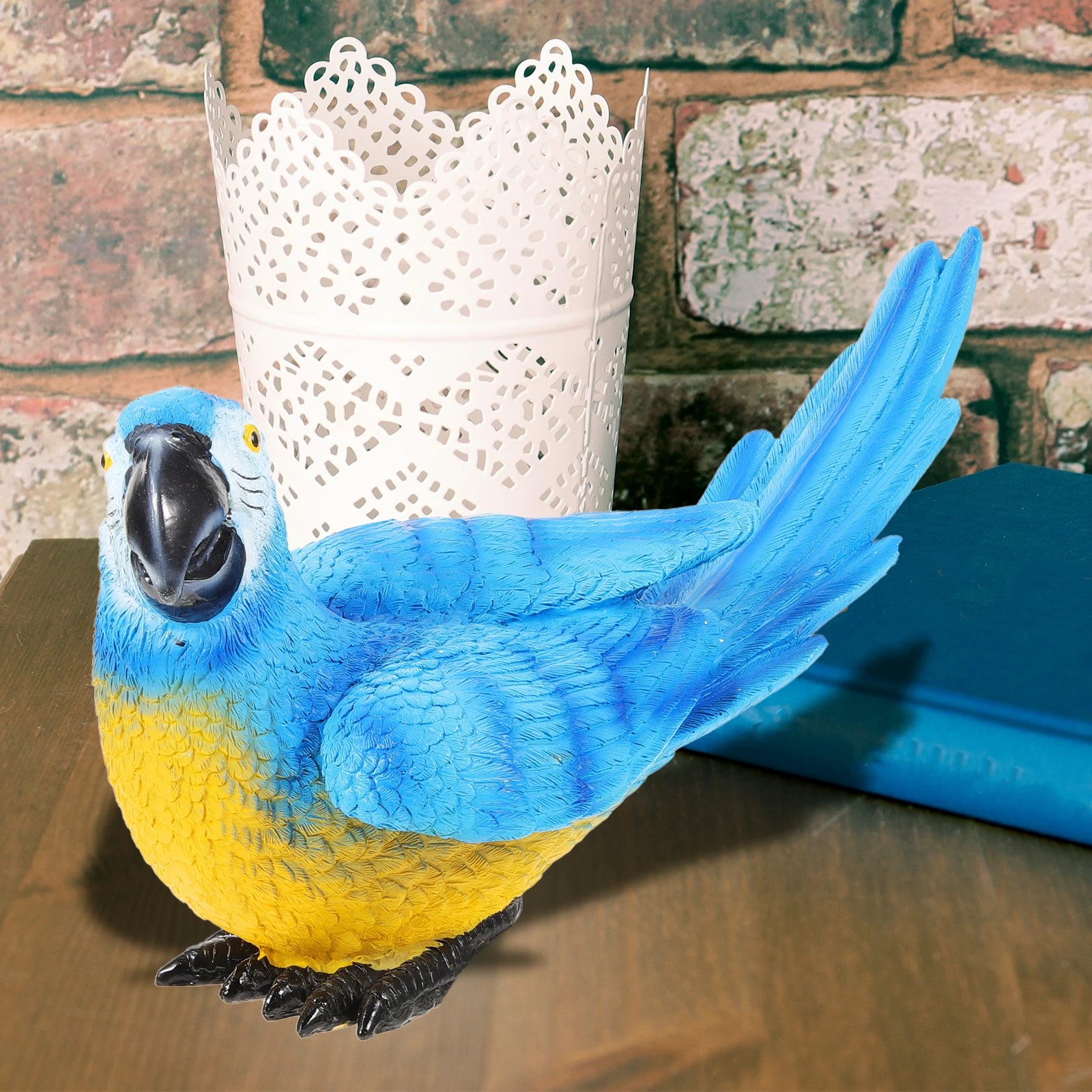 

Simulated Parrot nament Lifelike Bird Figurine Decor Artificial Toy Parrot Model Garden Party Plant Pot Miniature Scene
