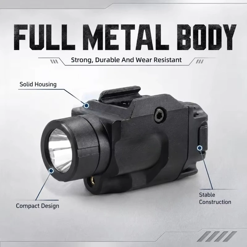 Metal Under‑barrel Light Module 800LM Red Green Laser Accessory with 20mm Clamp for Hobby Model