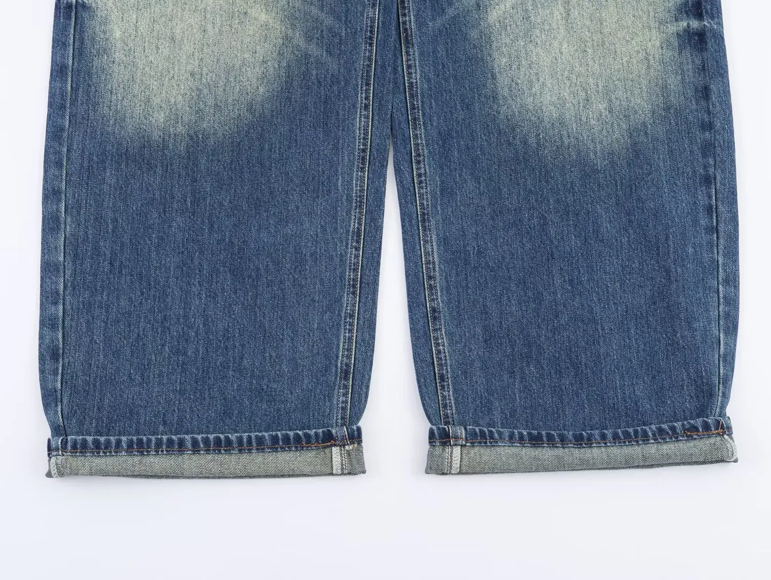 ديف آند دي ملابس امرأة أمي الجينز الحد الأدنى فضفاض الحريم الجينز الرجعية غسلها للطي الخصر الدنيم السراويل النسائية منتصف الخصر الجينز #6