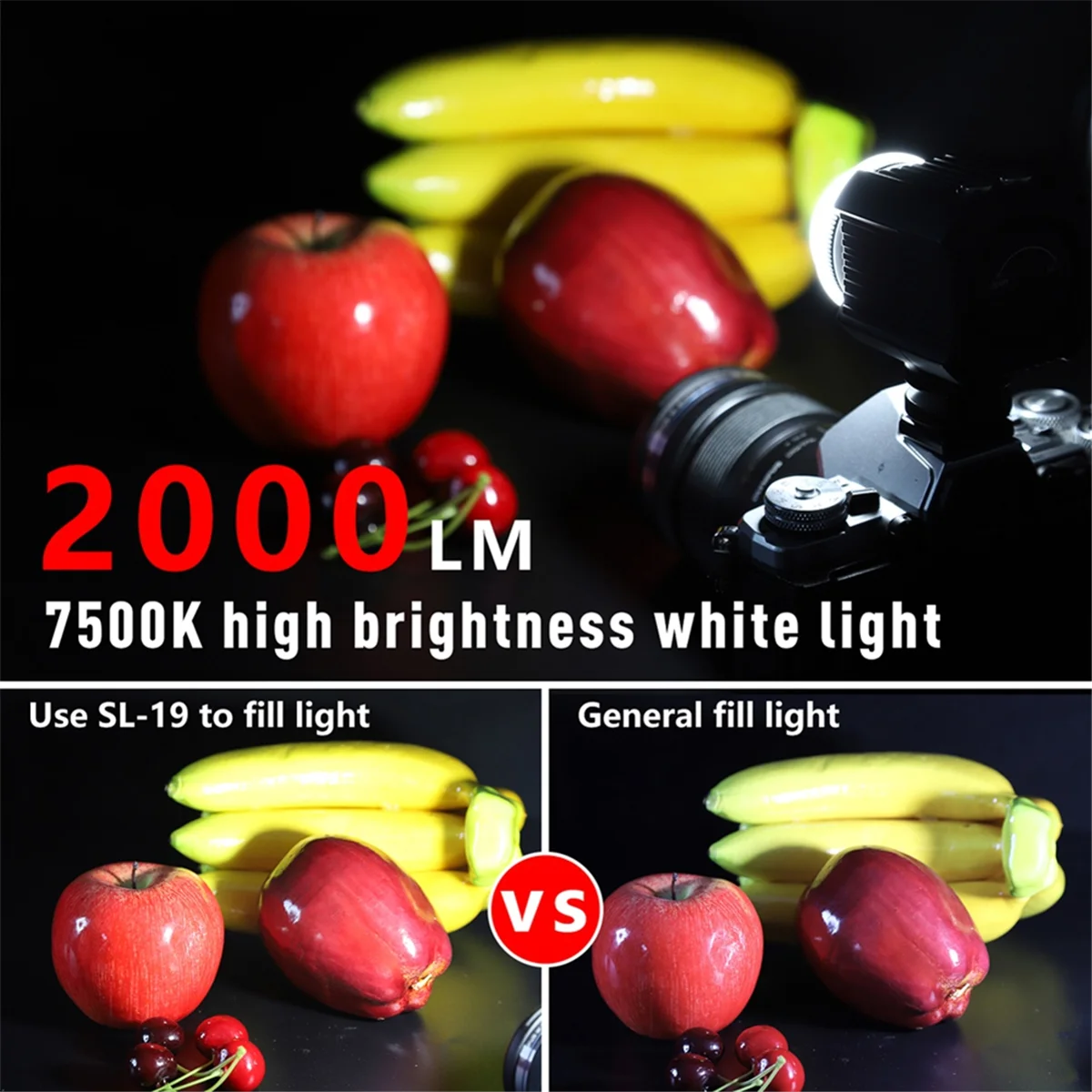 Better Quality SL-19 Waterproof 60M Mini Camera LED Light for Gopro Canon SLR Digital Cameras Diving Fill Lamp Photography Light