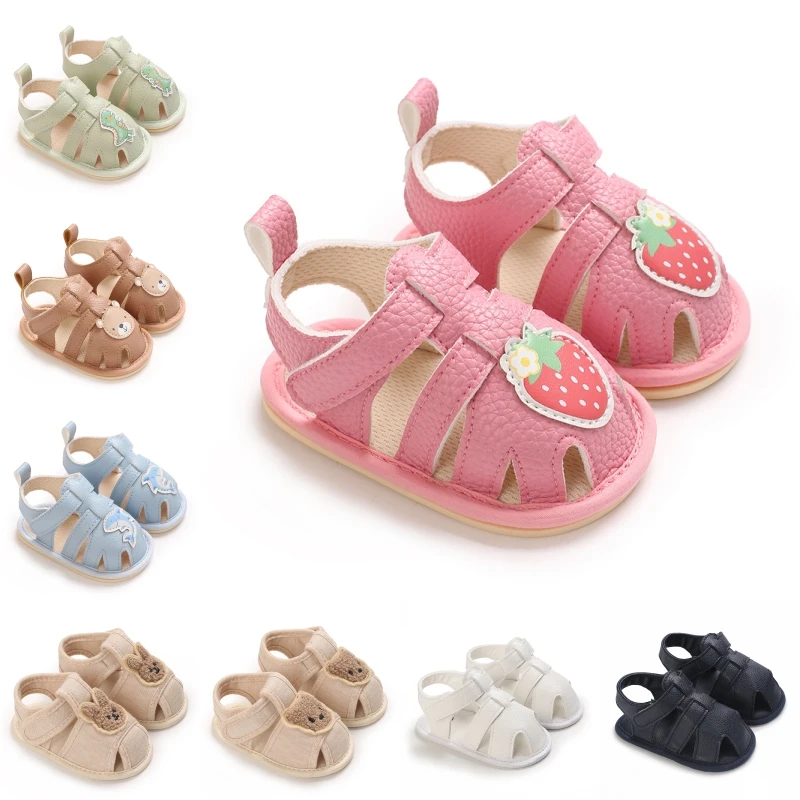 Baby Boys Girls Summer Sandals 0-18 Months Cute Breathable Soft Sole First Walker Protective Comfortable Newborn