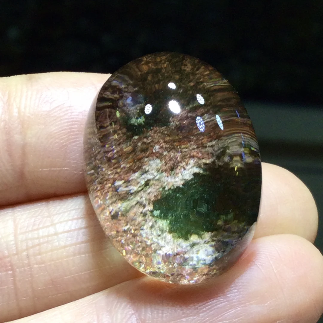 

Natural Green Phantom Quartz Pendant Jewelry 28*20.5*16.5mm bead Women Necklace Water Drop Phantom Rare Garden AAAAAA
