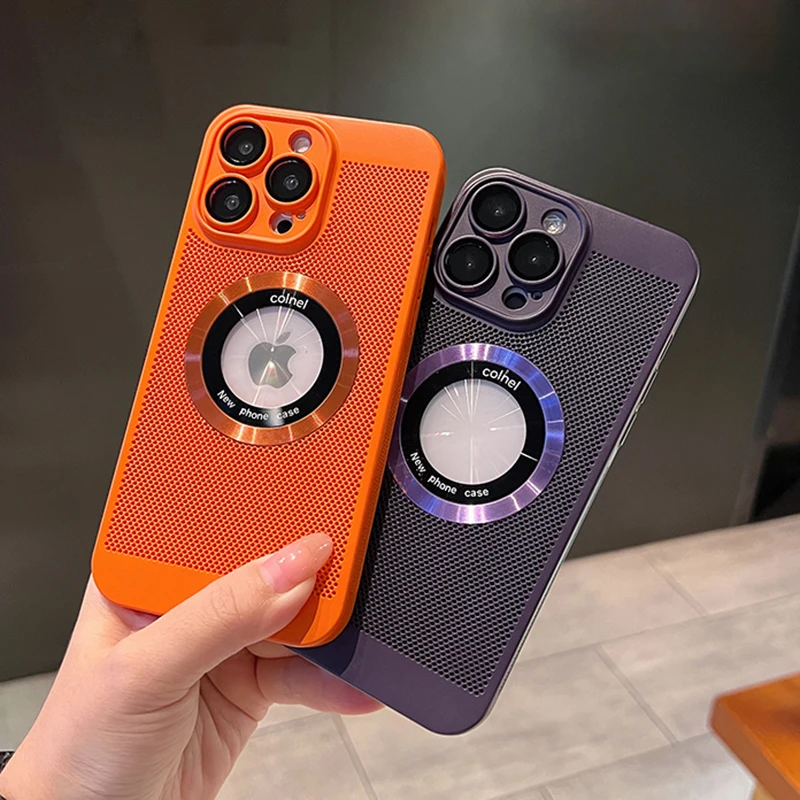 Boucho עבור iPhone 11 סגול חום פיזור מגנטי יניקה טלפון מקרה עבור iPhone 14 13 12 פרו מקס פלסטיק קשיח פגז מקרה