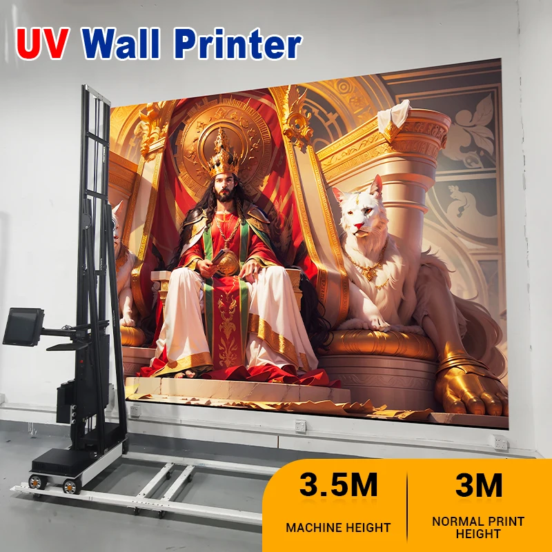 

BAIKETECH Wheeled TH-UP600P Wall Painting Machine DX10 Printhead 6M Ground Track Optional with Intelligent Computer Control
