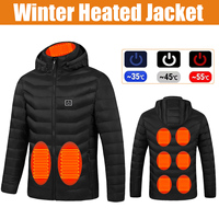 Smart Heated Jacket, Men's and Women's Winter Warm Jacket, USB Electric Heated Jacket with 9 Carbon Fiber Heating Pads
