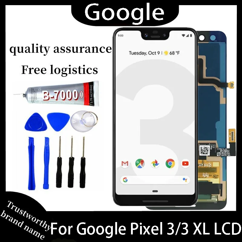 

100% Test AMOLED For Google Pixel 3 XL 3XL LCD Display Touch Digitizer For Google Pixel 3 Pixel3 LCD Screen Replacement