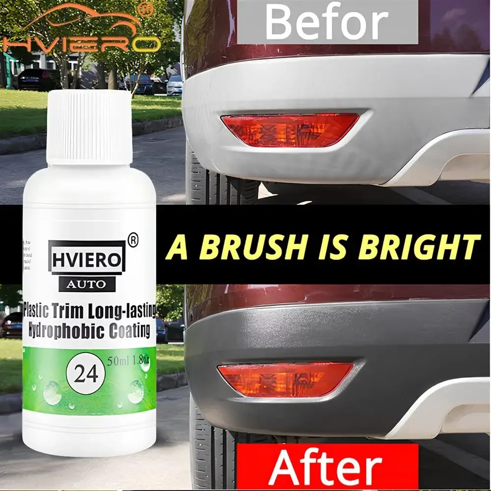 Plastic Renovator 20ML/50ML/100ML Auto Coating Cars Rubber Repair Clean Restore Gloss Black Shine Seal Brighten Care Wash Tools