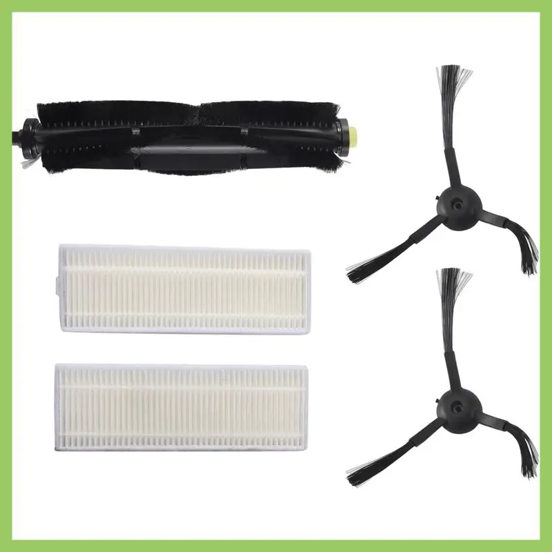 

A56T-5Pcs Roller Brush Filter Side Brush Replacement Parts For Qihoo 360 S10 X100 Max Robotic Vacuum Cleaner