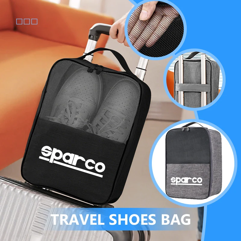 Borsa porta scarpe da viaggio con logo auto, organizer impermeabile per scarpe Sparco