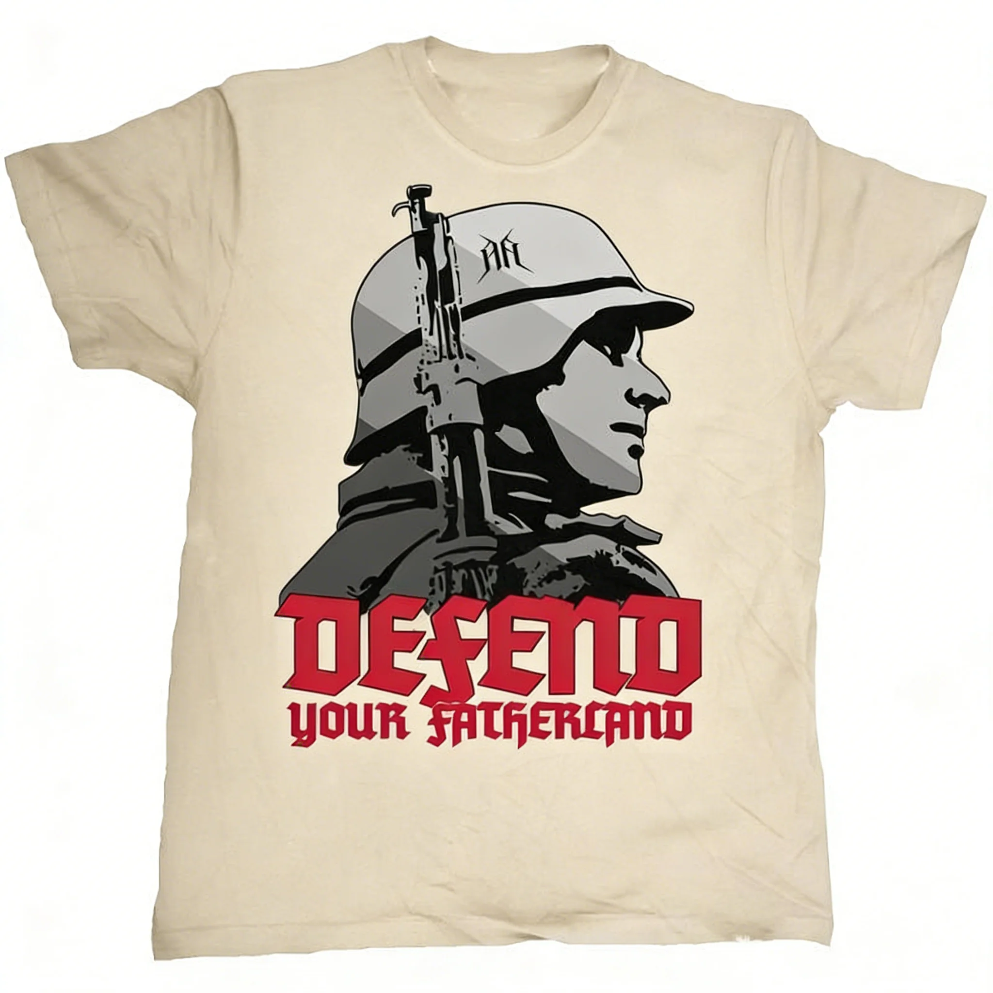 New Fashion WWII Wehrmacht Soldier Graphic Printed Crew Neck Plus Size Men's and Women's Short Sleeve T-Shirts