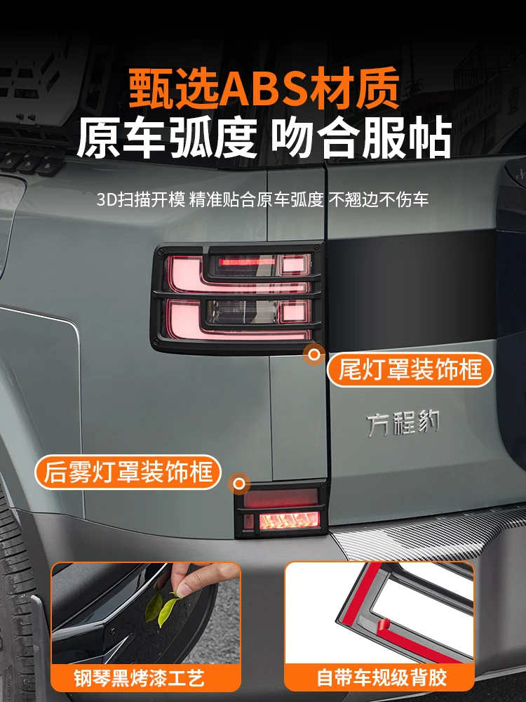 For BYD Equation Leopard Titan Ti 7 2025 ABS Tail Lights, Fog Light Protection Cover, Door Handle Frame