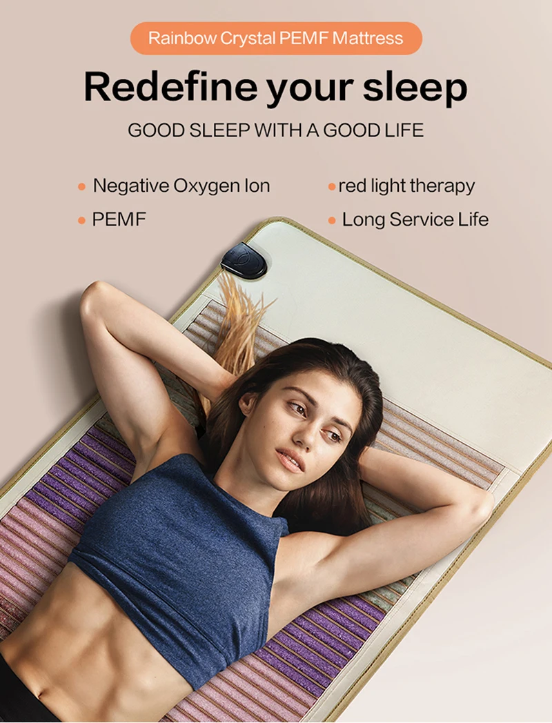 PEMF Whole Body Far Infrared Heating Pad Kristrallmatte Biophotonen Anion Jadeite Biological Crystal Chakra Balance Massage Pad