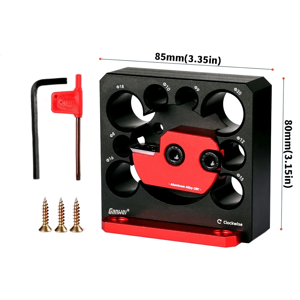 Carbide Inserts Dowel Maker Adjustable Electric Drill Milling Dowel Round, Rod Auxiliary Cylindrical Woodworking Dowel Maker Jig