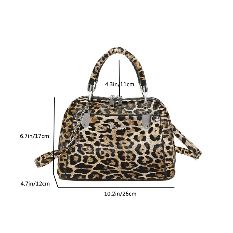 Leopard Print Handbag Women Crossbody Sling Purse 90s Evening Clutch Glossy Party Satchels Exact Replicas Brand Bag on Promotion