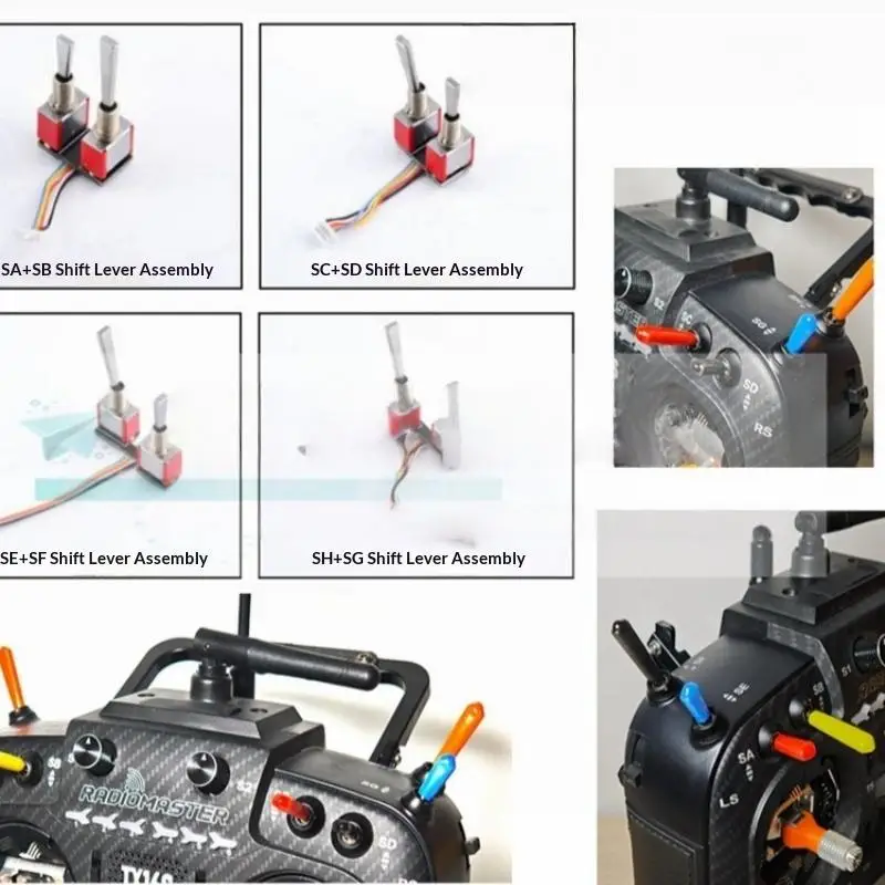 1 stks RC Drone Vliegtuigen Onderdelen TX16S Afstandsbediening Schakelaar SASB SCSD SESF SHSG Side Grip Accessoires
