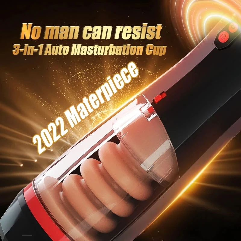 Copa de masturbación masculina de succión automática, vibrador telescópico interno, juguete sexual para hombres, Vaginas