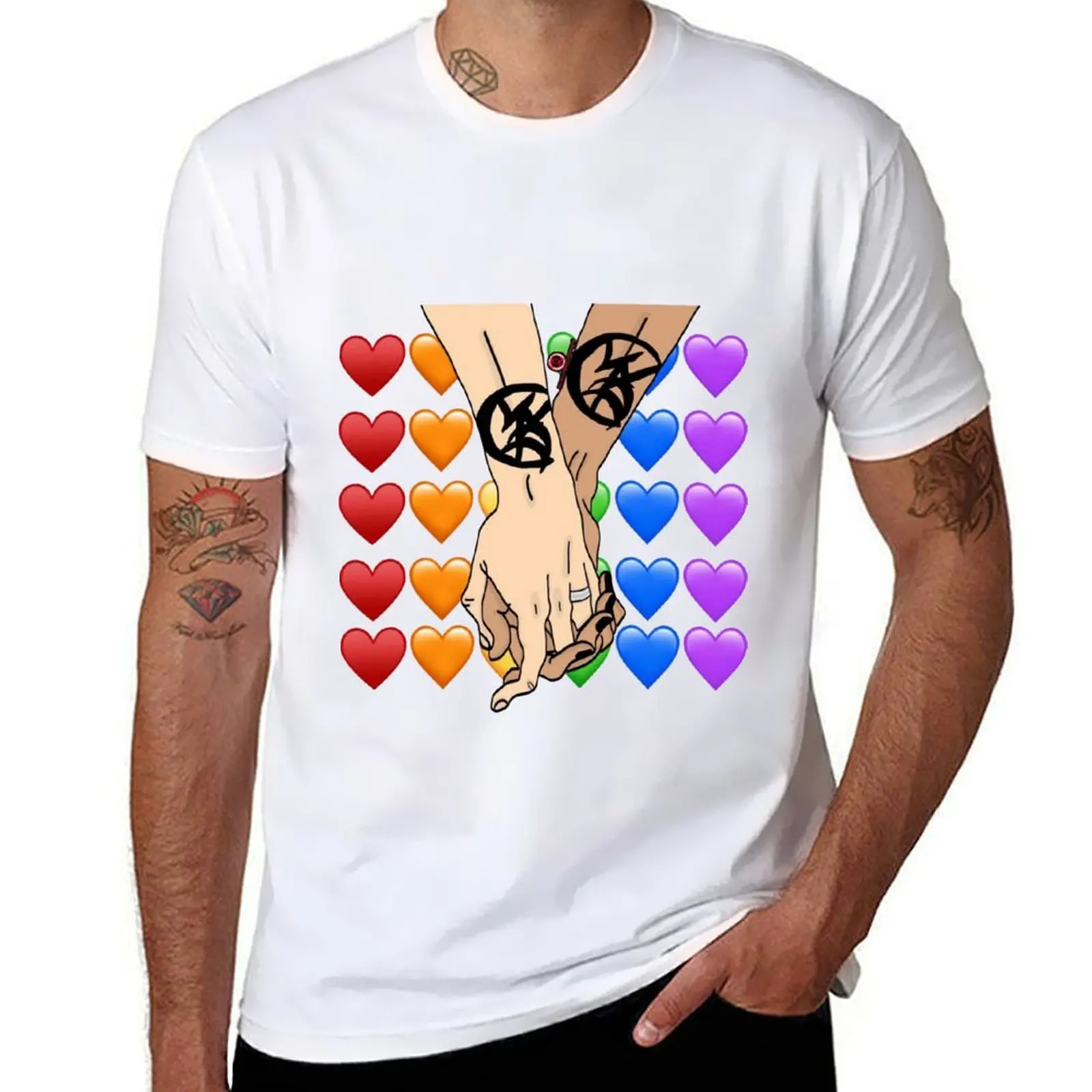 

shirt soft t man dark Malec shirts T-Shirt cotton Gay pack Hearts humor t cotton funny shirts Hands for t