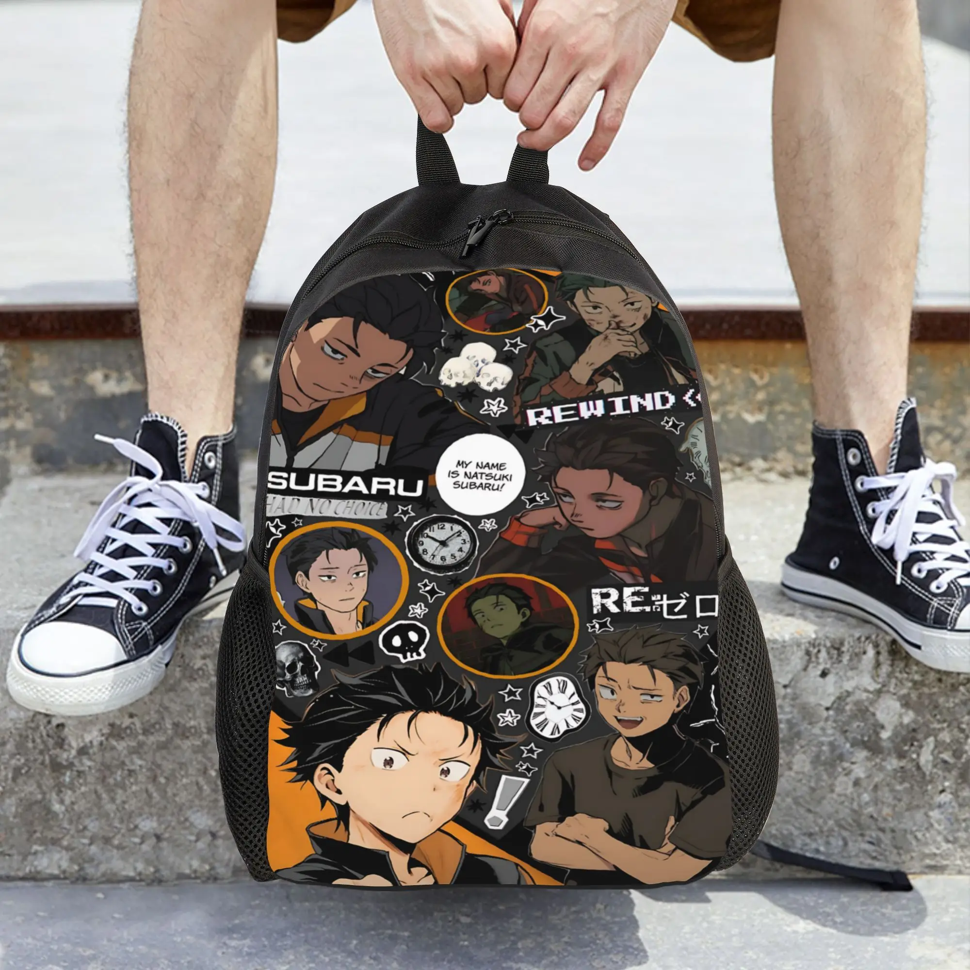 Fashion Re ZERO Anime Subarunatsuki Backpacks Its Bag  mochila High School Retro Washable Rucksack