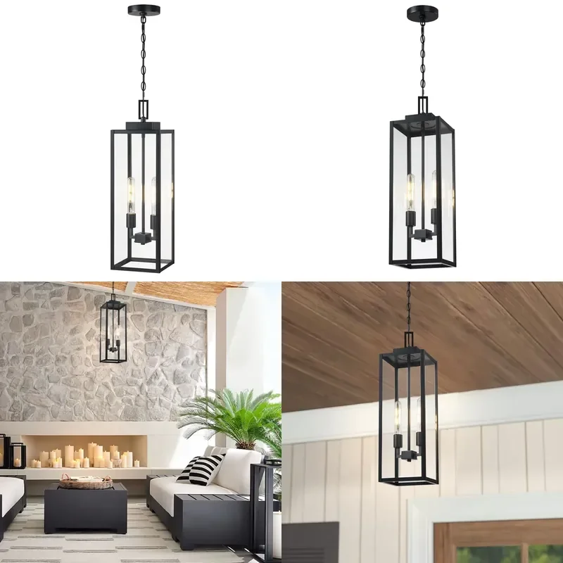 for Modern Outdoor Wall Sconce Waterproof Black Exterior Ceiling Light  Front Porch Entrance Hallway Door Decoration Hanging