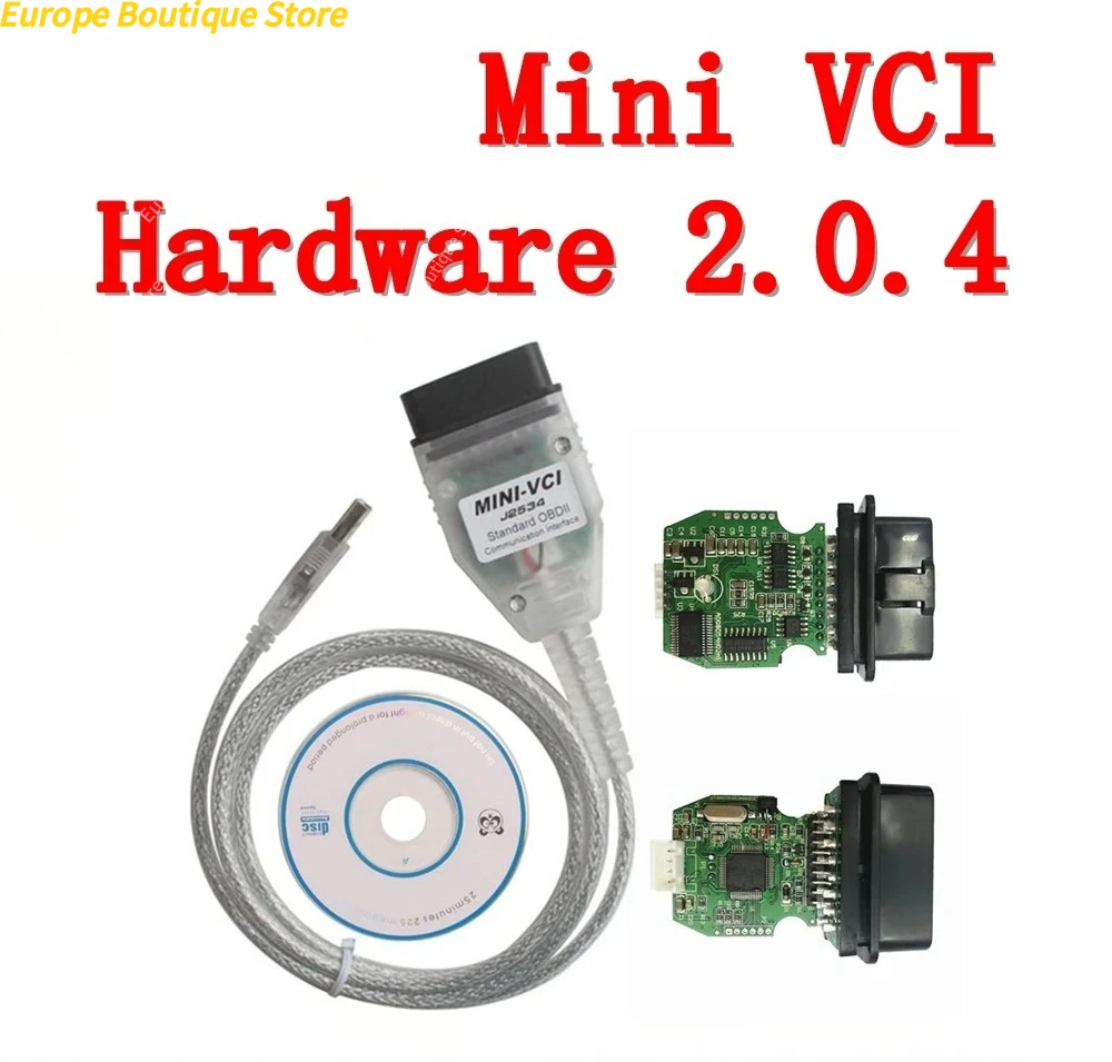 

MINI VCI V2.0.4 Real Firmware J2534 Techstream V18.00.00 FTDI FT232RL Diagnostic Tool For Toyota MINIVCI Supports K-Line/CAN-BUS