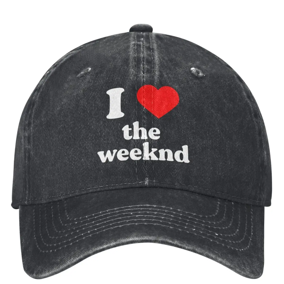 I Love The Weekend Music Fans Baseball Cap Merchandise For Unisex Vintage Distressed Washed Hats Sun Cap Adjustable