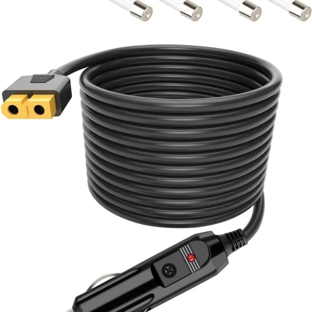 Vehicle Lighter Adapter To XT60 Plug Power Cable For RC Model Drone Battery Charging Station Travel Utility Cord