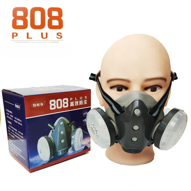

808 PLUS Respirator Mask Protective Mask, Industry Painting Spray Dust Gas Mask, Haze PM2.5 Coal Mine Grinding Half Face Mask