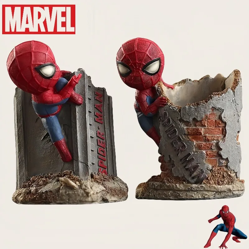 Portalápices Marvel Spiderman, personalidad de Anime, moda creativa, enviar amigos, portalápices para estudiantes, adornos de escritorio, regalo de vacaciones