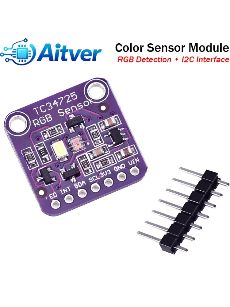 Moduł czujnika koloru TCS34725, detekcja RGB, płytka rozpoznawania światła I2C dla Arduino ESP32 STM32 — zdjęcie produktu 6