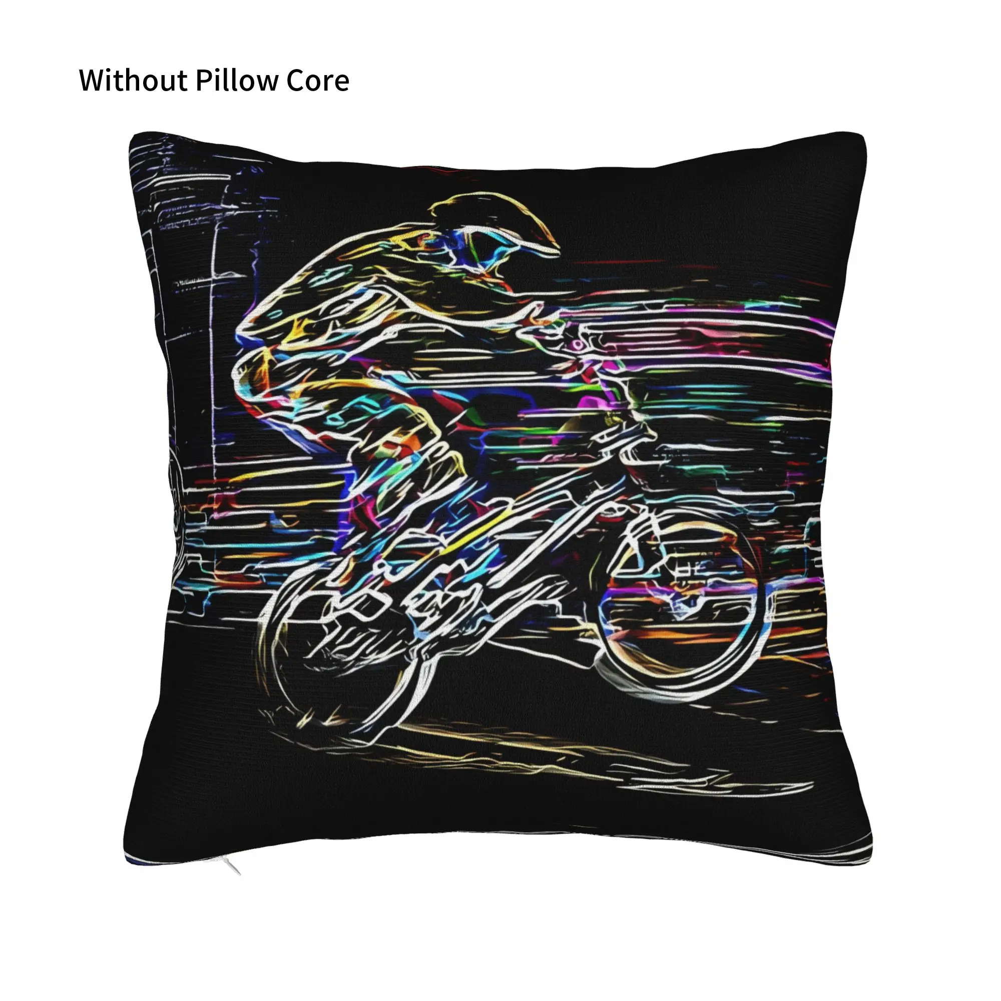 Bmx1 Winter Holiday Farmhouse Home Deco BMX Racing Pillow Cover Zipper Closure