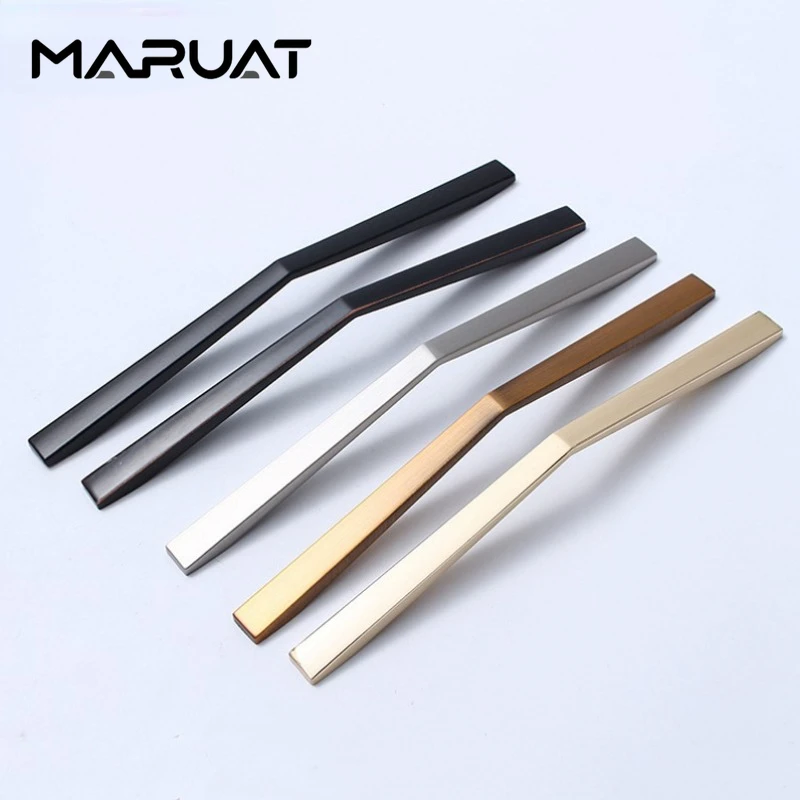 Zinc Alloy Wardrobe Cabinet Door Curved Handle Wardrobe Handle Hardware Furniture Bedside Cabinet Drawer Door Handle