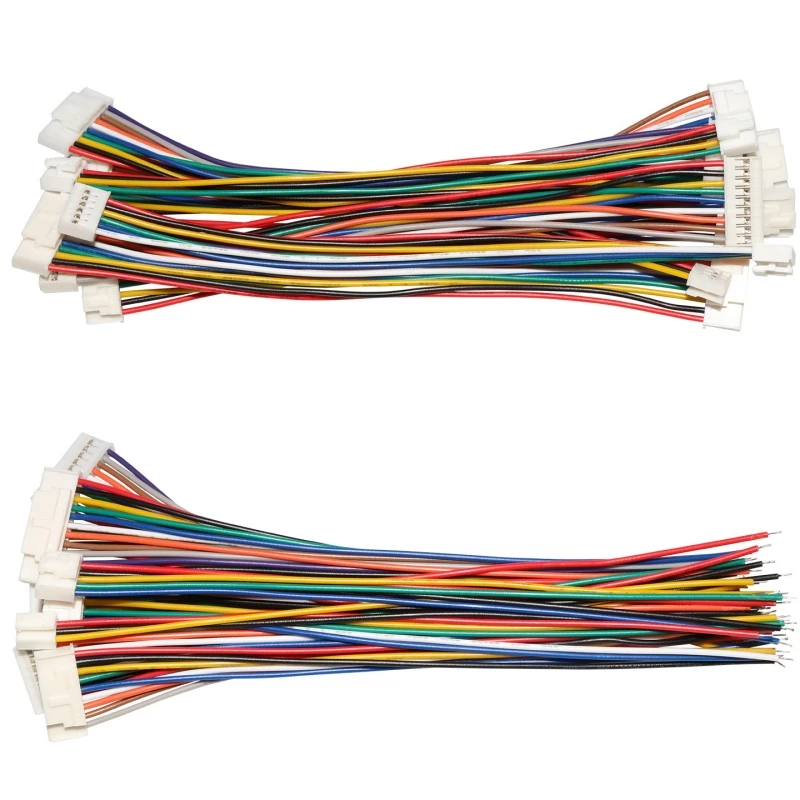 10PCS HY2.0mm Pitch single-head and double-head terminal wires 2P-12P Locking Connector wires