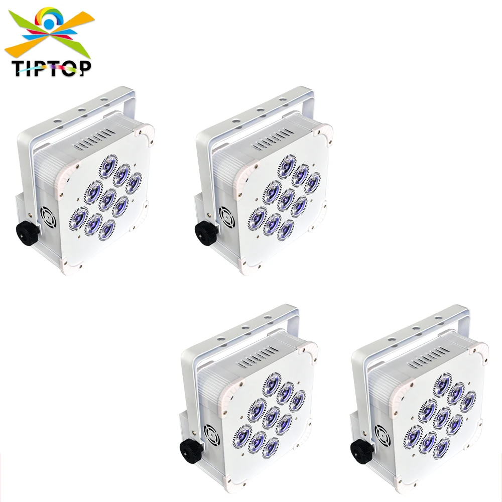 

Freeshipping 4 Unit 9x18W RGBWA UV 6IN1 Battery Wireless Led Par Light 13500MAH High Power Lithium Battery 6/8/10 CH DMX Channel