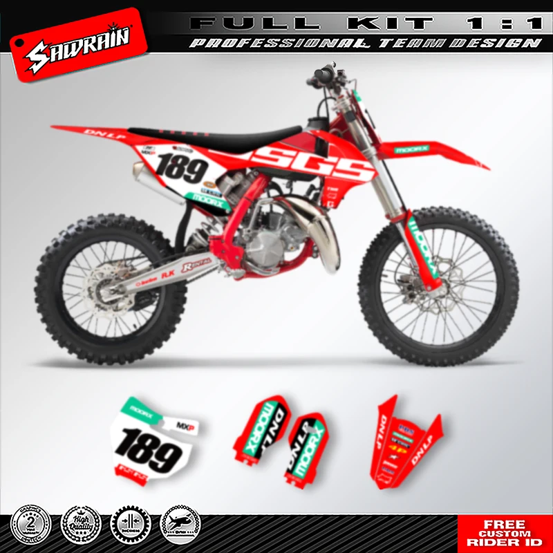 

Sawrain Motorcycle Graphics Background Decals Stickers Protect Kits for GASGAS MC85 2021 2022 002