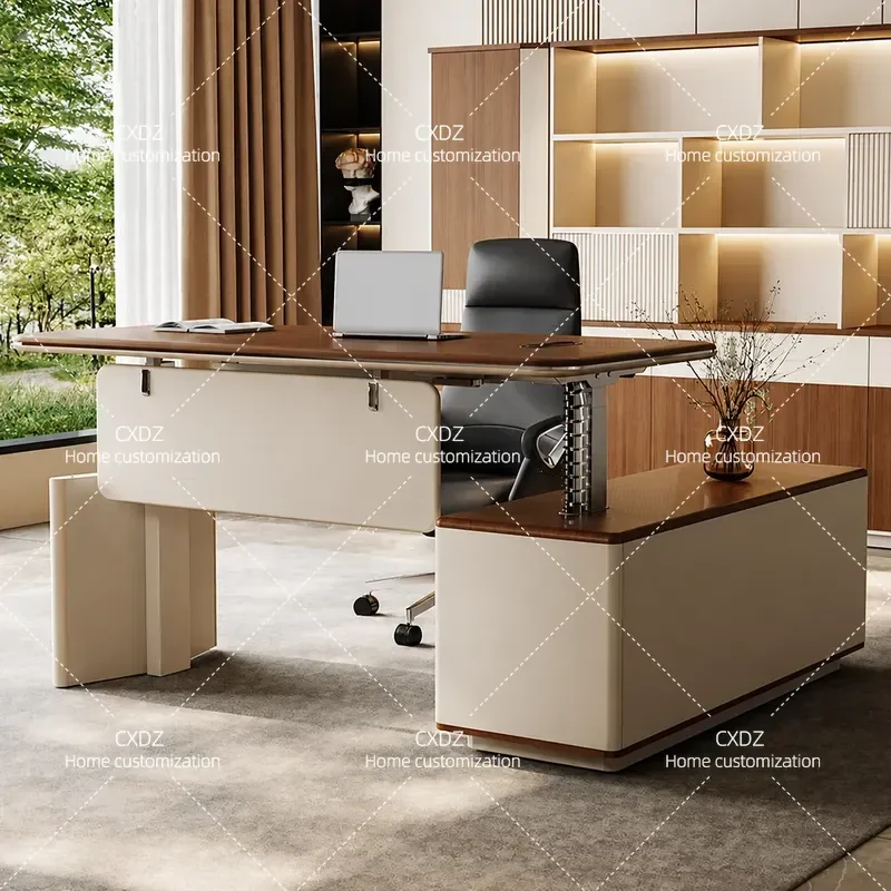 Electric Height Adjustable Executive Desk Modern Office Computer Table Premium Study Workstation for Home Business Use