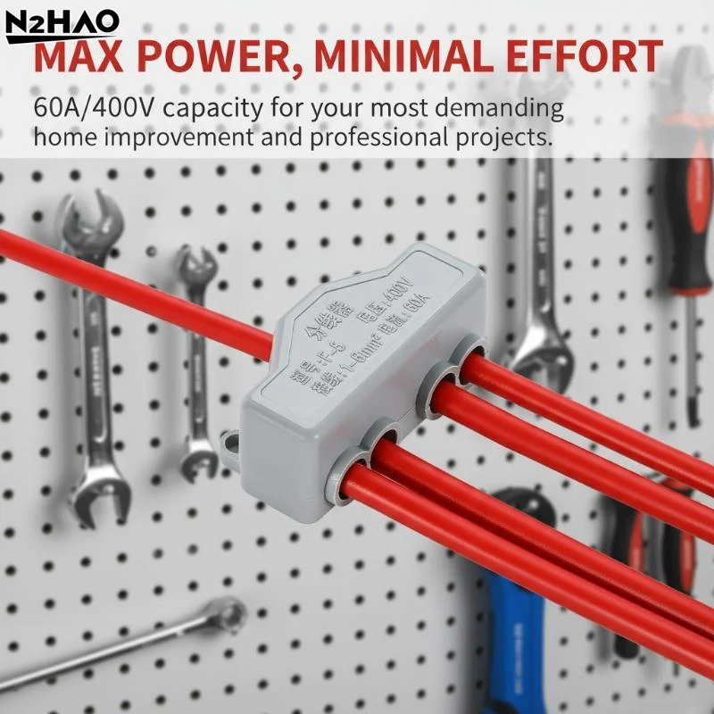 Compact Splice Electrical Connectors High Power High Power Splitter Conductor Brass Wire Connector Terminal Blocks