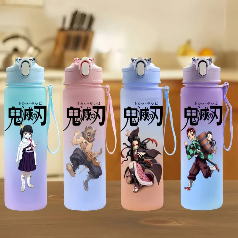 Demon Slayer персонаж аниме чашка для воды спорт на открытом воздухе большая емкость портативная бутылка для питья детский подарок чайник для питья