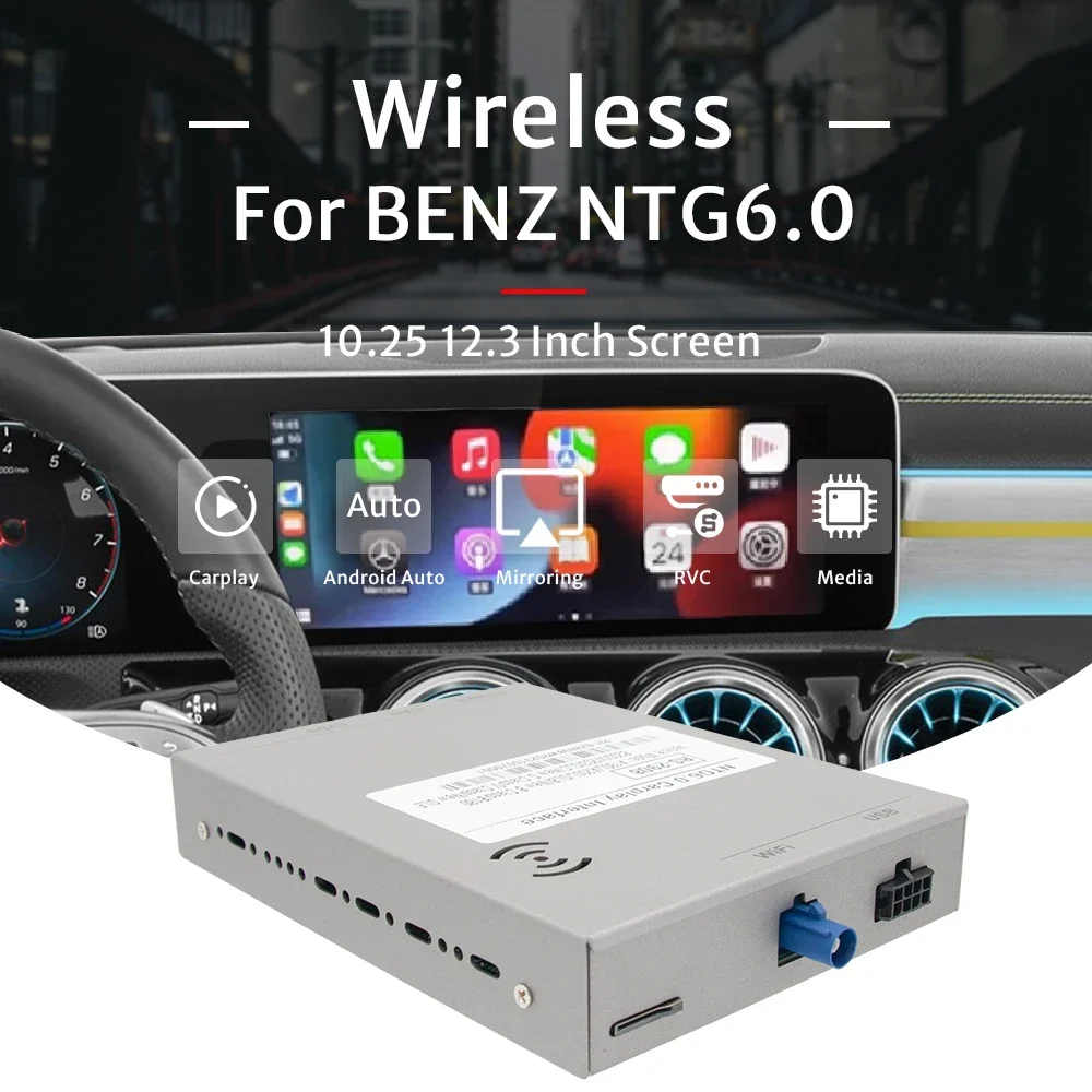 OEM CarPlay Retrofit Wireless CarPlay Android Auto Camera Interface for Mercedes-Benz NTG6.0