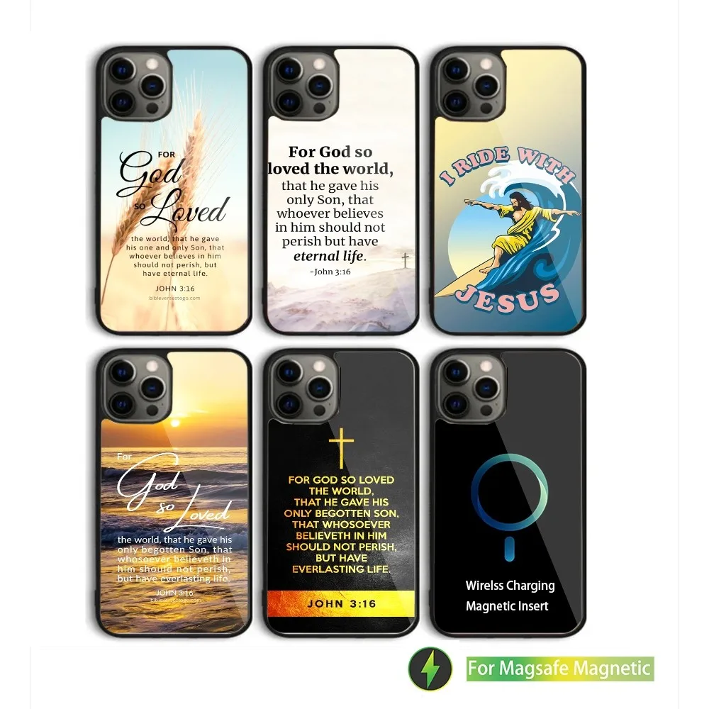 

Jesus Bible Verse Christian Phone Case For iPhone 15,14,13,12,11,Plus,Pro,Max Mini Magsafe Magnetic Wireless Charging