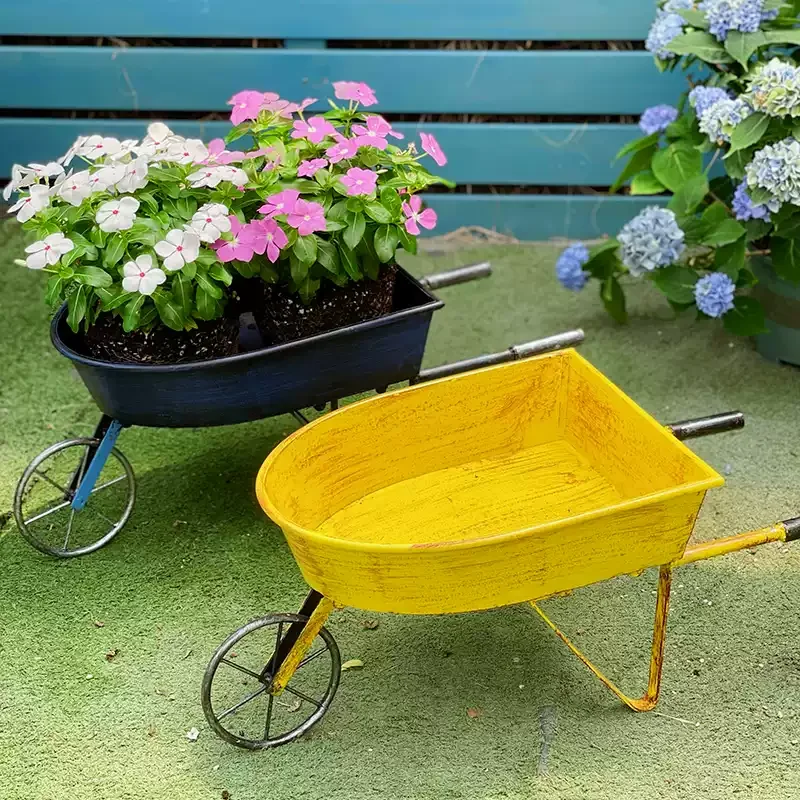 American Style Rural Flower Pots Creative Tricycles Bonsai Basin Iron Do Old Plant Display Kindergarten Garden Floor Decoration