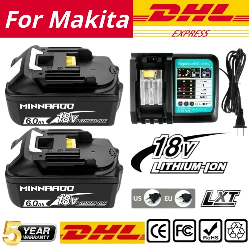 

New For Makita 18V BL1850B 12.0Ah Lithium Battery for LXT/TD173D/BL1830/BL1860/TW251D/TD251DZ Power Tools Replacement Battery