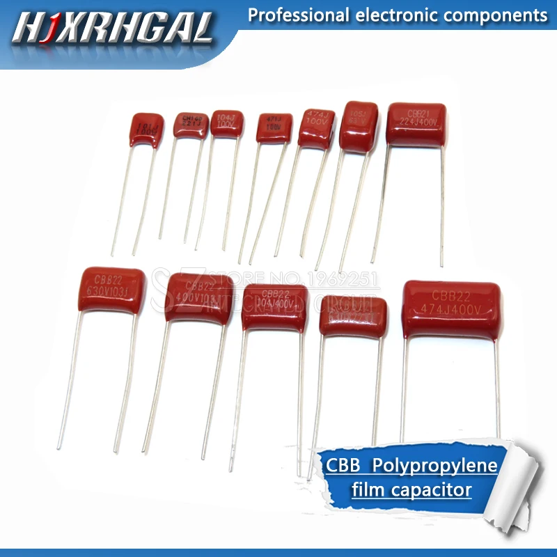 10PCS 100V471J 100V474J 2000V104J 250V105J 400V224J 450V225J 630V104J 630V334J CBB  Polypropylene film capacitor hjxrhgal