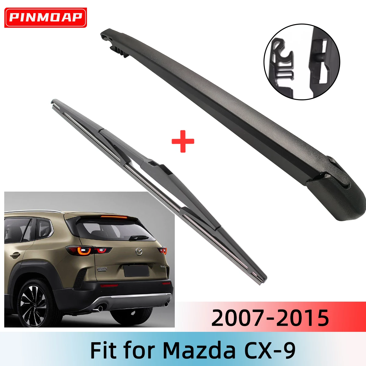 1/2PCS Heckscheibenwischerblatt Wischerarm Kit für Mazda CX-9 2007-2015 Windschutzscheibe Windschutzscheibe Heckscheibe